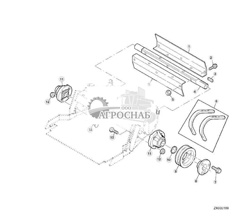 Валпривод вентилятора, активный желоб 